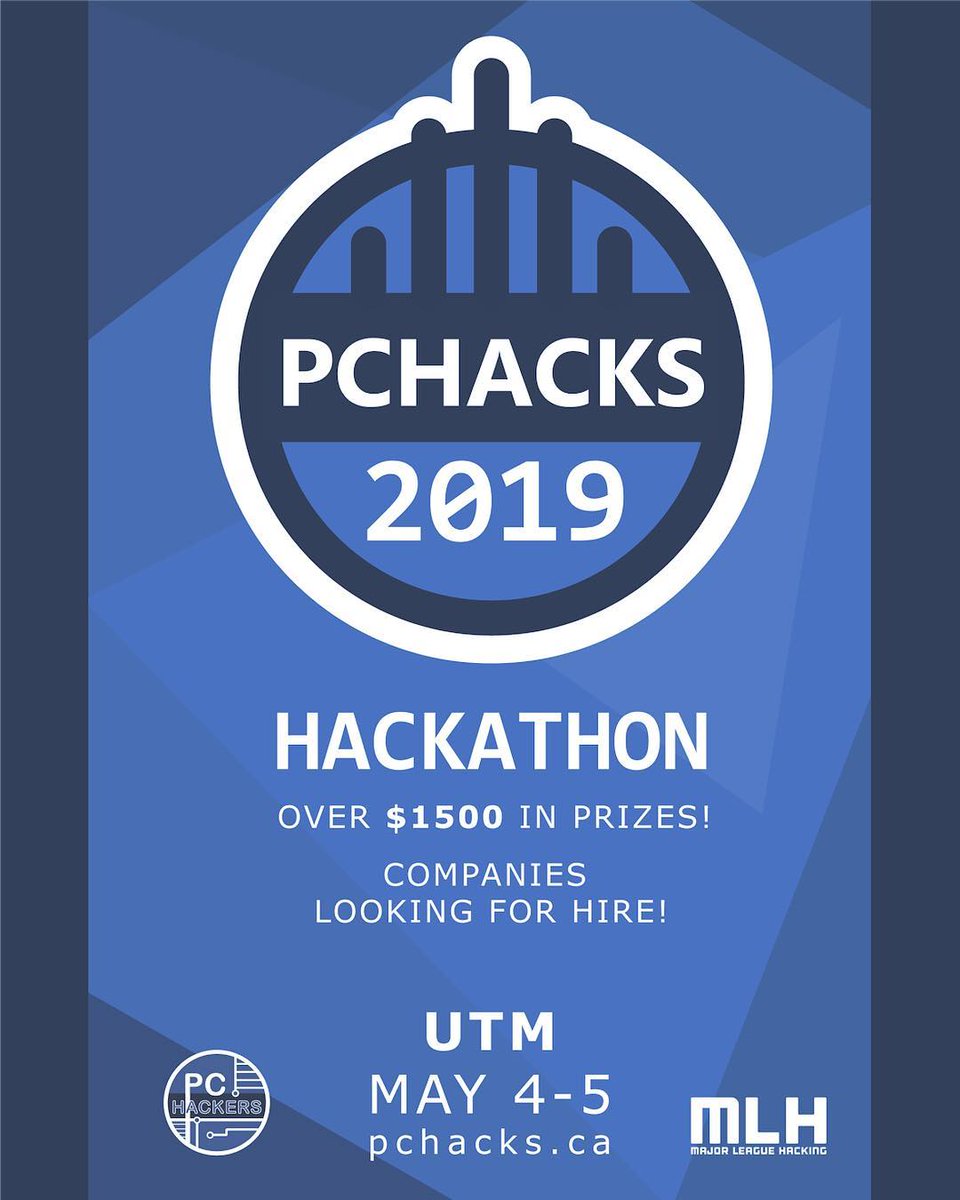 utmmcss's tweet photo. Does a Hackathon at UTM pique your interest?

PCHackers, partnered with Major League Hacking (MLH), are hosting a 24 hour hackathon at UTM on May 4-5. 

Check them out at https://t.co/iITb1Ydg5z https://t.co/DiesLew9SQ
