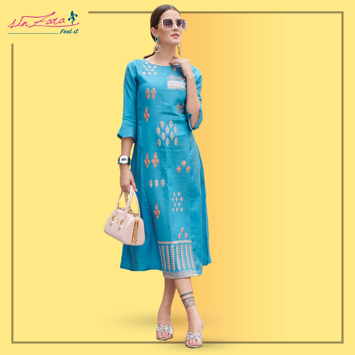 SinzaraIN's tweet photo. Enjoy a cozy dinner with your girl gang in this charmingly beautiful silhouette that’s sure to impress them.
#Sinzara #SinzaraFeelit #SinzaraEthnicWear #Feelit #Kurtis #Kurti #EthnicWear #FusionWear #IndianWear #WomensWear #Fashion #FashionTrends #Fashionista #OOTD #SinzaraKurtis https://t.co/PPH8wQg9mS