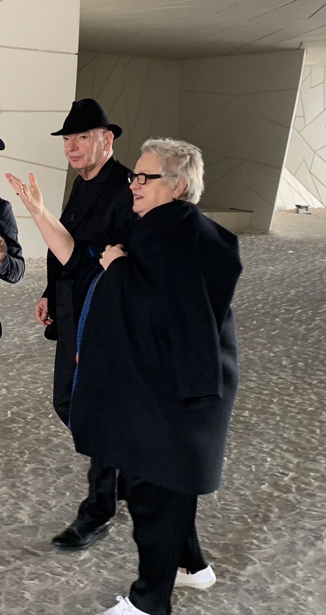 kisa_lala's tweet photo. #JeanNouvel  on the  long awaited day before the launch of the National Museum of Qatar #NMoQ https://t.co/TVjlTPNHBA