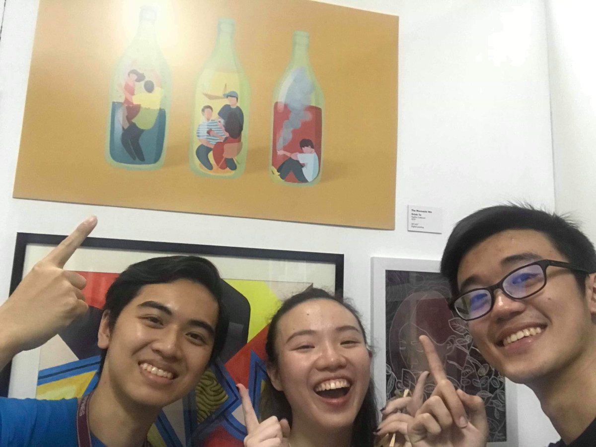 SteffiRamos3's tweet photo. Lance Go’s favorite part of the gallery were the paintings because it shows how talented people are! #FFTW #TheNewStandard https://t.co/ntMMiw37lI