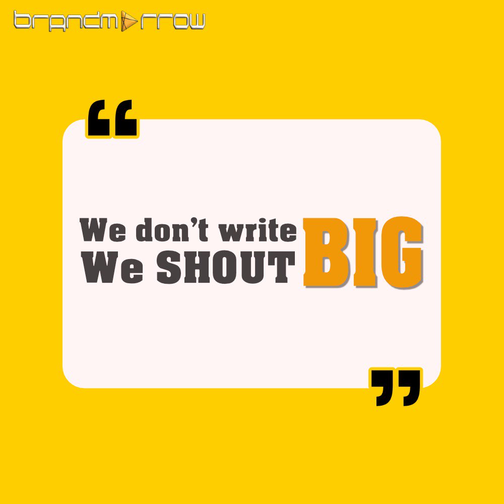 BrandMarrow's tweet photo. Your brand needs a BIG Shoutout? 

Get in touch with us: https://t.co/PoXc7OdIFU

#BrandMarrow #DigitalMedia  #agency #WednesdayMotivation #wednesdaythoughts https://t.co/Snh1oXnF3I