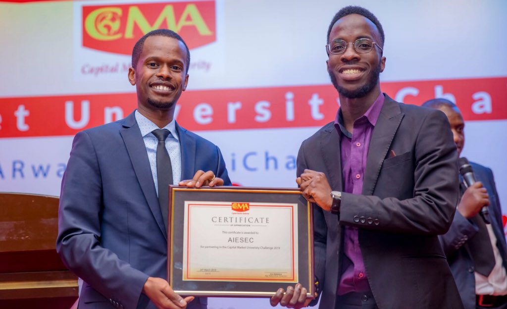 AIESECRWANDA's tweet photo. Over the past few year’s AIESEC in Rwanda and @CMARwanda have formed a strong connection collaborating on #UniChallenge19 consecutively.

As a completely youth run organization,the deep and continued trust put in us to perfectly execute gives us more confidence as young people. https://t.co/1zZAd8bTPw
