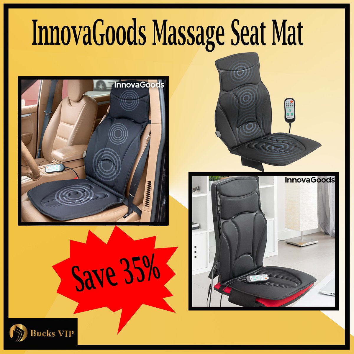 Bucks_VIP's tweet photo. Enjoy a relaxing massage in the car, office or home with InnovaGoods shiatsu massage seat mat!
https://t.co/k4CDiucHGD
#carmat #massagemat #travelaccessories #relaxing #onlineshopping #cashback #revenue #discount #exclusive #bucksvip #brands #luxury https://t.co/IgJehlmk0d