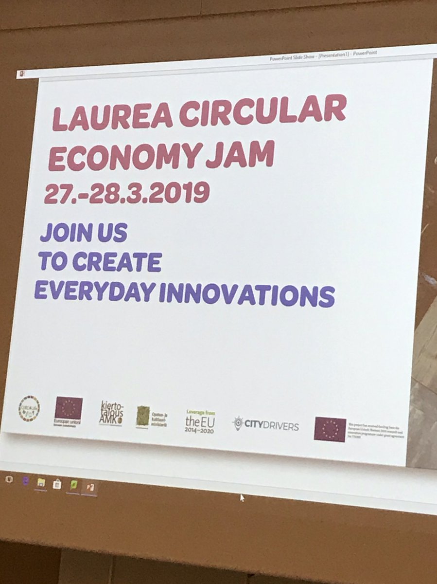 Laurea Circular Economy Jam Day 1 getting started #CEjam #CElaureaUAS #kiertotalouslaurea #circulareconomyUAS #facilitator