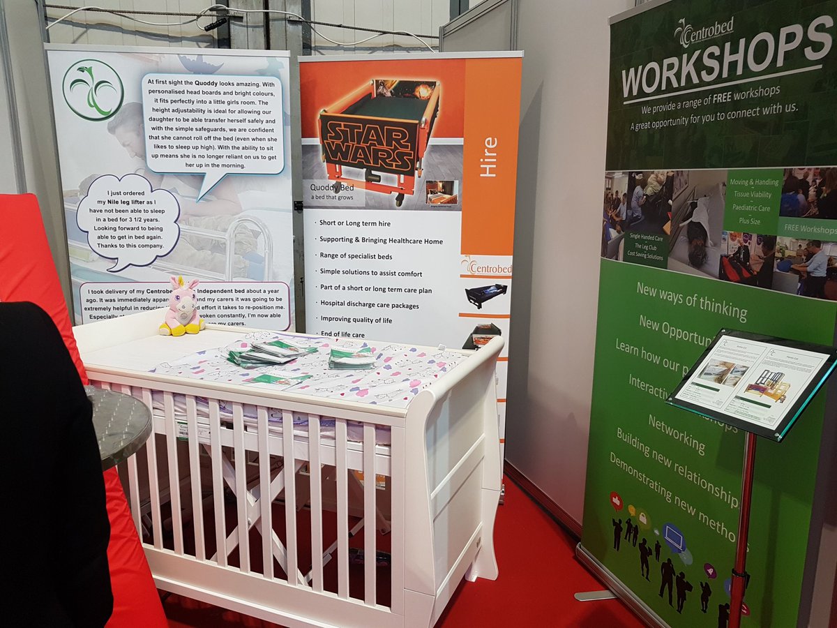 Centrobed's tweet photo. Ready for day 2 at the #Naidex45 stand 45. You will #amazed about what we see a #chairbed #turningbed #standupbed #abedthatgrows #leglifters #bedrails #cots and you might even see #Dumbo
#occupationaltherapy #community #stopthepressure #singlehandedcare #costsaving #weareable https://t.co/W1i9lh5Mm6