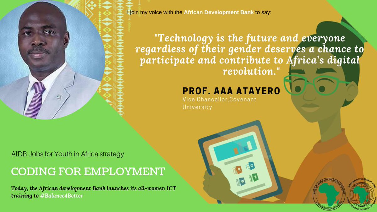 CUHEBRON's tweet photo. We at @CUHEBRON are super excited with the official launch of the all-women cohort of the #CodingForEmployment initiative of @AfDB_Group. We look forward to addressing pertinent issues affecting the full integration of women into ICT work environment and STEM project. https://t.co/V9v1KsygdX