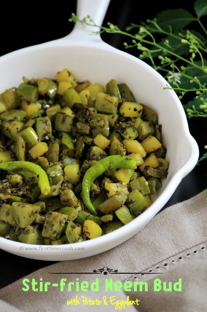 firsttimercook's tweet photo. Stir-fried Neem Bud with Eggplant and Potato OR Nimba Kadha Bhaja - a famous East Indian dish, particularly from the state of Odisha.
Recipe https://t.co/fXTmwsWXa2
#firsttimercook #NimbaKadha #Neembud #NeemFlower #Eggplant #potato #stirfry #Odisha #ODia #vegans #glutenfree https://t.co/WPtH7NvThi