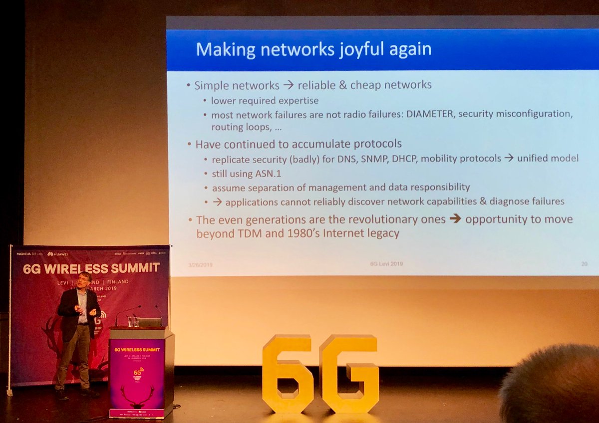 Bbar6G's tweet photo. Henning Schultzrinne’s refreshing talk on the necessity of using the KonMari method on  networks that have piled up for  five networking generations  towards 6G #6GSummit https://t.co/PL1HiVmIMi