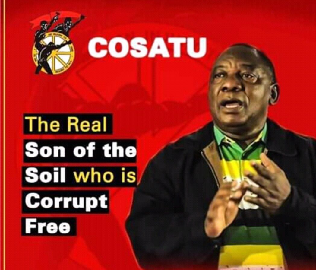 Tripartite alliance working overtime to fight ONE party. Who is the original son of the soil?

Retweet for Julius Malema
Like for Cyril Ramaphosa