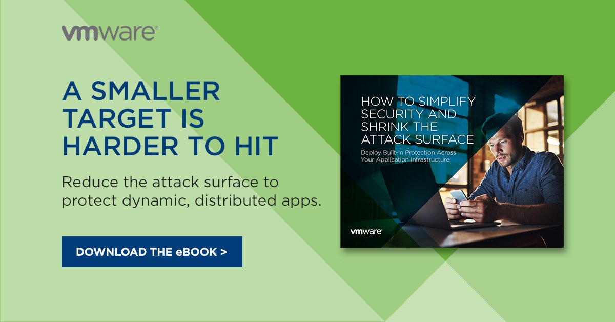 VMware's tweet photo. More clouds, more apps, more trouble? Not necessarily—it all depends on your network. Find out how to stay on top, in this trend brief: https://t.co/Bhi7ZMjUiF
#VMware https://t.co/4NqPX18py6