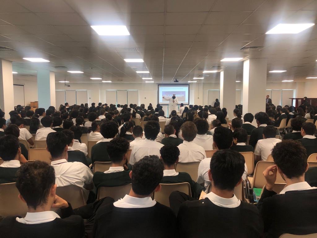 JCD_Arabic's tweet photo. A big thank you to MR Mohamed Eid Al Muhairy from @IACADDUBAI for being our guest speaker in the occasion of “Al Israa & AlMiraaj” @JumeirahCollege . Great speech and interaction with students. #JCDIslamic @KHDA https://t.co/hCJfomY2VF
