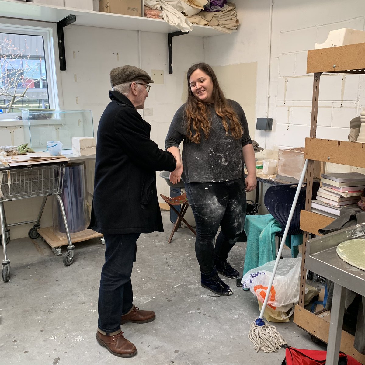 neo_artists's tweet photo. Just been for a catch up with #CarlaLavin #neoMicroresidency #Artist at @boltonuni @Fine_ArtBolton who has been very busy! With @deniswhiteside #PottersWheel #MouldMaking #SlipCasting #Ceramics #Process #ProcessArtist #ProfessionalDevelopment #WorkingWithStudents #Bolton https://t.co/El6c23YPcF