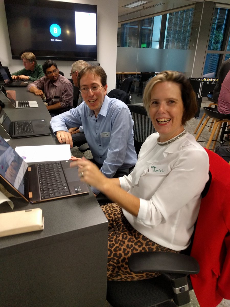 MichelePlayfair's tweet image. #dataHackEd buzzing at @EliizaAI in Melbourne! @DataSciAu