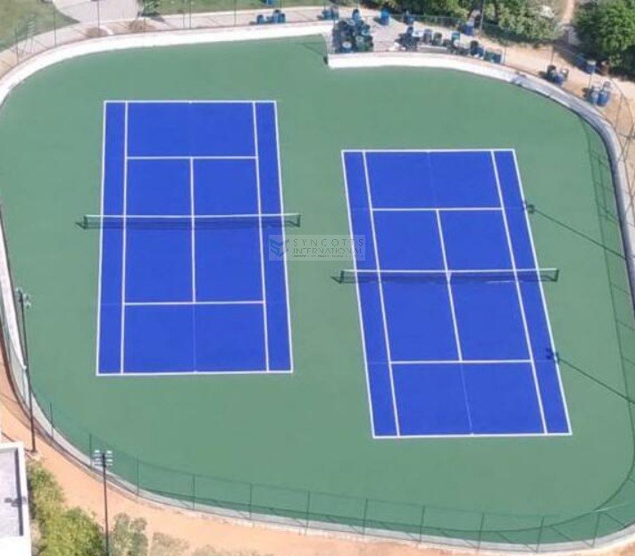 Syncotts1's tweet photo. Project Alert: @syncotts1 has recently completed the #Construction of two #synthetic cushion #tennis courts(9 layers system) for one of the leading #RealEstate #company located in #Gurgaon, #Haryana.
#sports #sportsinfra #infrastructure #realtor #tenniscourt #designbysyncotts https://t.co/ah4yBJVF3w