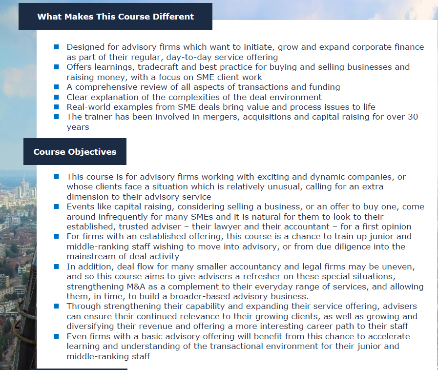 Corporate Finance for SMEs | 24 June | London
bit.ly/2HNB7Fs
#corporatefinance #finance #smes #sme #courses #training #cpd #redcliffe