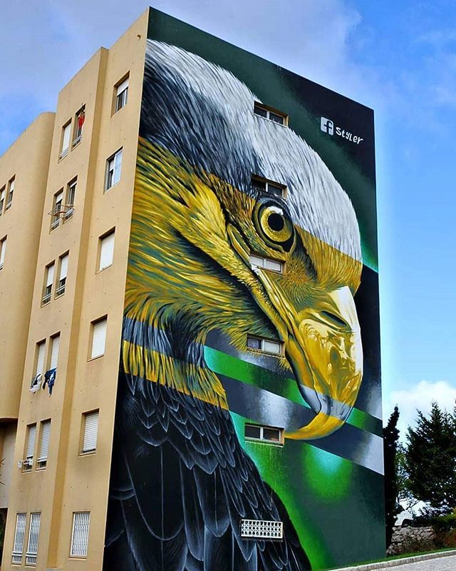 SASML_'s tweet photo. • ARTIST . STYLER • ◦ Eagle ◦
location: Lisbon, Portugal
@streetartsavemylife
@stylerone90
#styler #stylerone90 #eagle #nature #animals #graffiti #graffitiart #aerosol #spraypaint #wall #mural #building #urbanart #streetart #streetartsavemylife #sasml https://t.co/4hAbSkyKDP