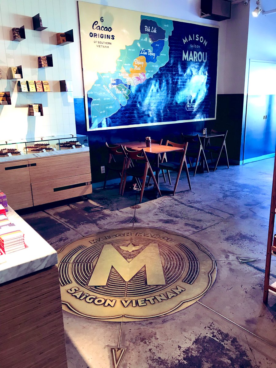 CecileDELETTRE's tweet photo. Maison #Marou in Saigon : the first store of the successful gourmet chocolate 🍫 factory 🏭 created by a French Team . To see on  Instagram and Facebook. A vision of Quality, Innovation, Leadership #VietnamValue https://t.co/4UG5wzAHmw