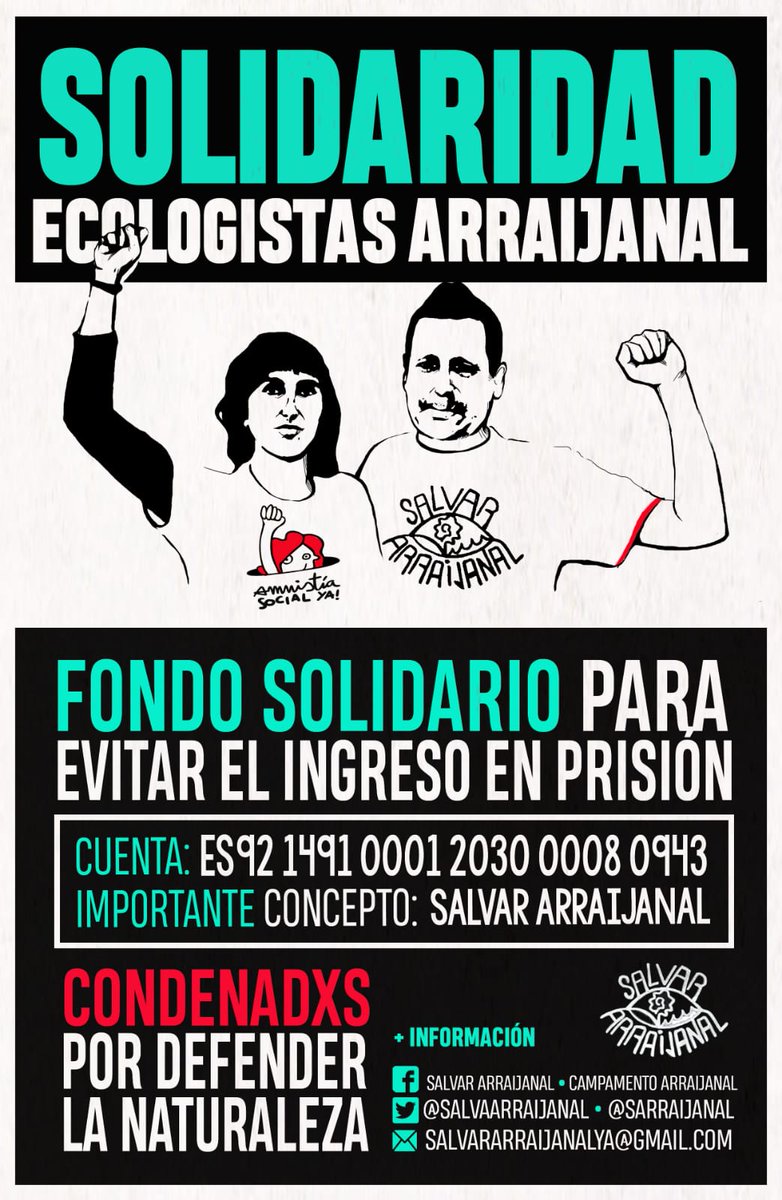 El movimiento #salvararraijanal,  abre un fondo solidario para apoyar a activistas multadas y reprimidas por parte de las autoridades. Defender la naturaleza no es delito, es un deber.
Apoya Difunde RT
#SiTocanAunaNosTocanATodas
#StopRepresion
#EstaObraLaVamosAParar