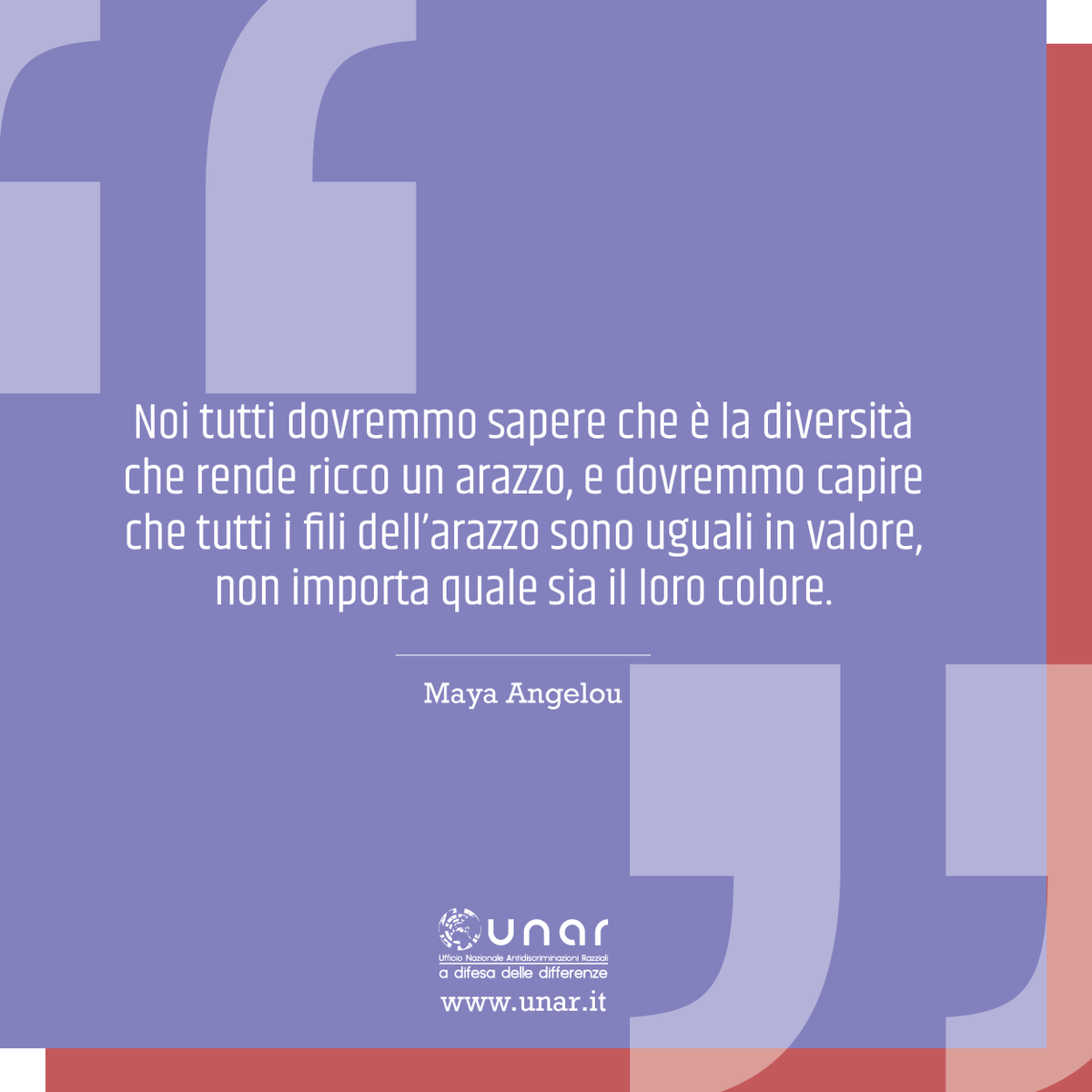 unar_norazzismi's tweet photo. Anche la cultura ci insegna il rispetto. La diversità è un diritto che appartiene a tutti. Proteggila. Se sei vittima o testimone di atti discriminatori chiama l’800 90 10 10 o segnala su https://t.co/9JpT7E9aN8
#DiversiPercheUnici #discriminazione #difendi #uguaglianza #lgbt https://t.co/9T2oZOXPsG