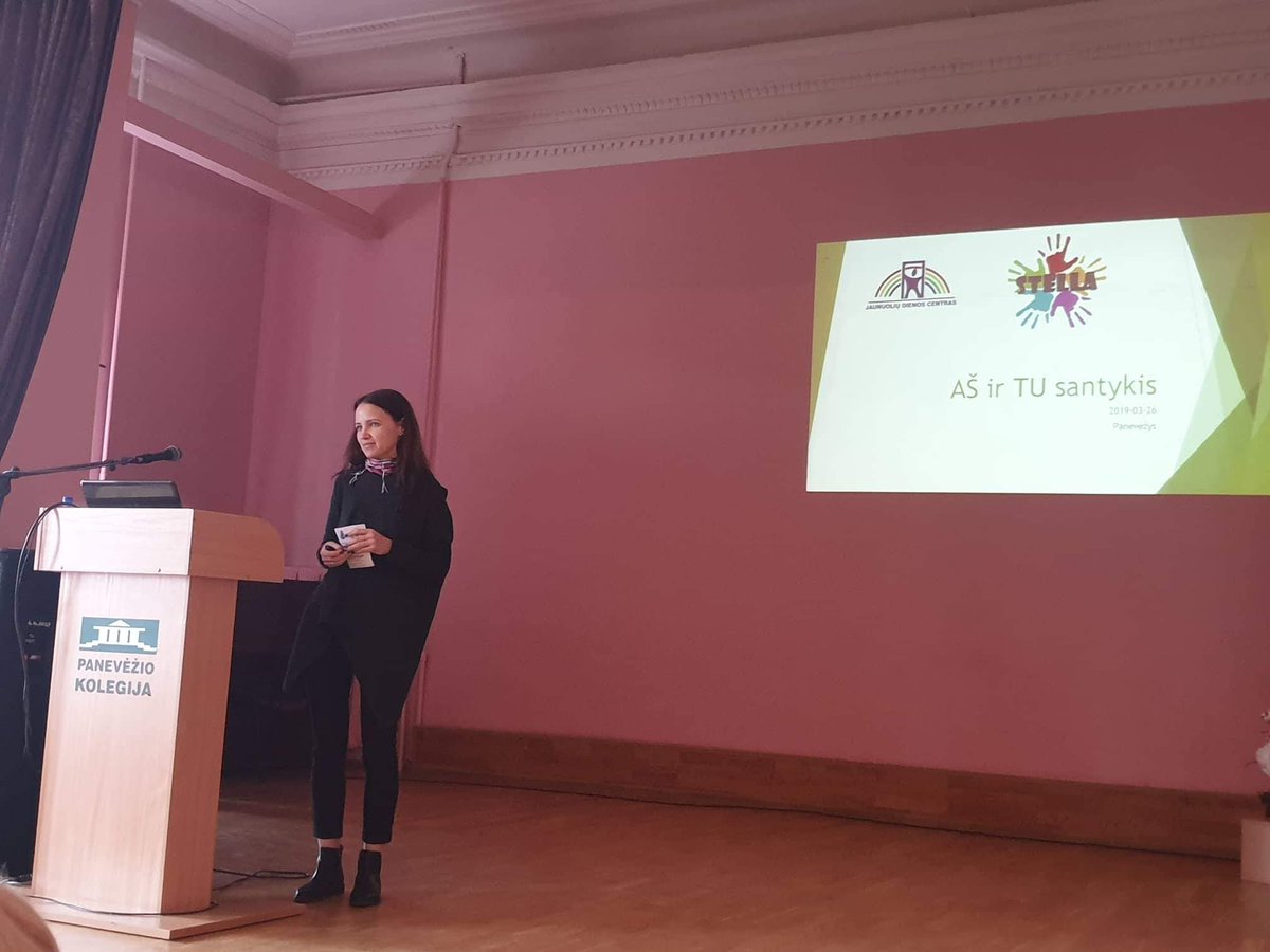 JCentras's tweet photo. The Lina, Kotryna and Eglė speech, prepared by PWD will be held during the Scientific - Practical Conference "The Importance of Promoting Human Relations" at Panevėžys College.

#WeAreSTELLA #KA2_EB17 #Inclusion #AdultLearning #PeoplWithDisabilities #ProjectTeam #Lithuania https://t.co/mJM0CNP7lc