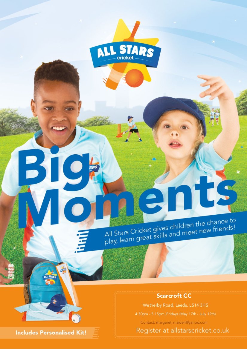 All Stars Cricket is back! allstarscricket.co.uk/scarcroft