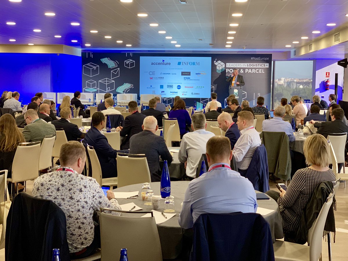RouteSmart's tweet photo. Leaders in Logistics- Post & Parcel 2019 in Madrid begins with informative keynote speakers. #PostEurope https://t.co/aCfOSJ6cjv