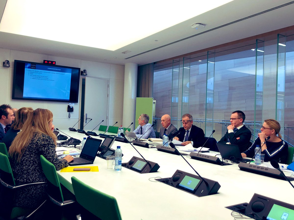 NATO_SPS's tweet photo. Meeting of an expert group on the new #DEXTER Programme at the NATO HQ. 

Within the framework of #DEXTER experts are developing a system that can detect explosives in public spaces without disrupting the flow of pedestrians.

Countries involved: 🇮🇹🇩🇪🇫🇷🇳🇱🇫🇮🇷🇸🇺🇦

#WeAreAllies https://t.co/EiYDaFTnDk