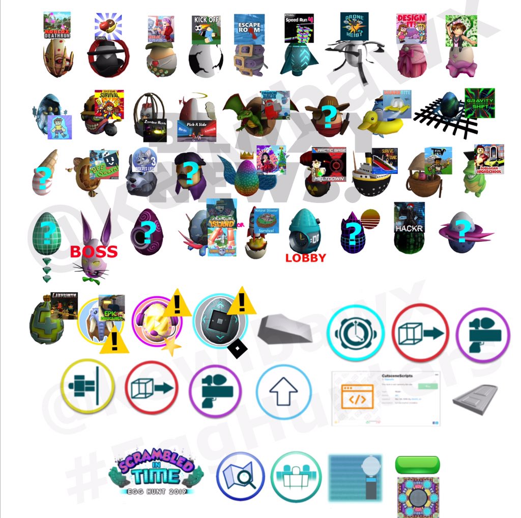 Gabriel E On Twitter Egg Hunt 2019 Speculation Based On Leaks Part 2 Credit To Bloxy News For The Eggs Arrangement And Egghunters Group For Some Of The Leaks Unsure Looking For - roblox egg hunt 2019 innovation