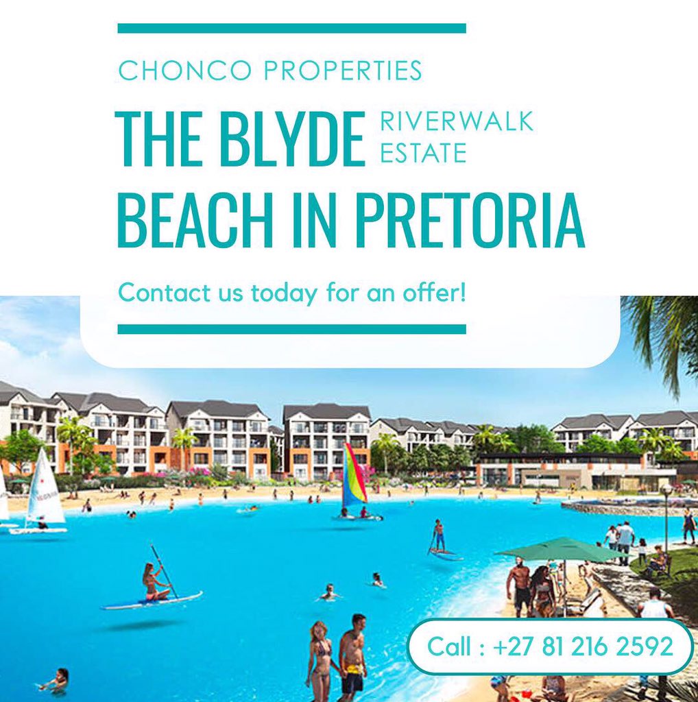Top of the morning to you all! ☕️ How does a beach 🏖 in Pretoria sound to you? Yes, it is real - no, we’re not making it up! 😅 You could literally wake up to this view daily (or have it in your backyard) thanks to this new development. #TheBlyde #PretoriaEast #CrystalLagoon #CP