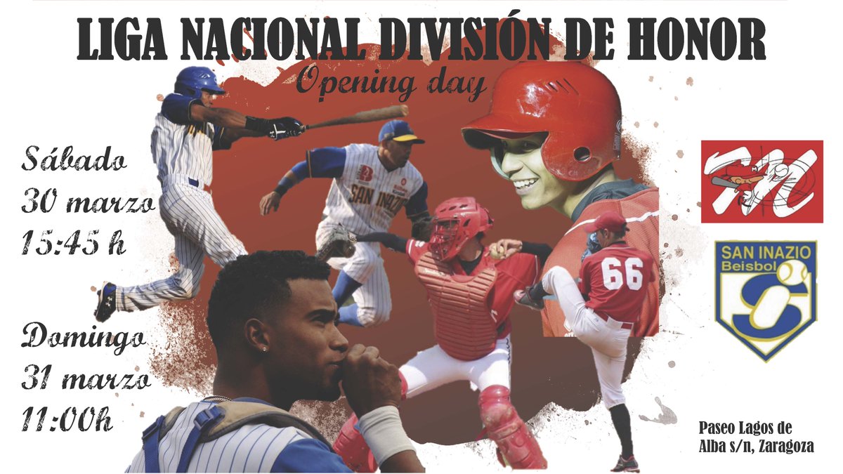 1ª jornada en casa para nuestro equipo de División de Honor:
Sábado, 30 de marzo a las 15:45 y el domingo a las 11h contra San <a href="/sanibeisbol/">SAN INAZIO BEISBOL</a> de Bilbao
Opening Day for our División de Honor (1st division) men's baseball team:
Saturday: March 30 at 3:45 p.m. and Sunday at 11 a.m.