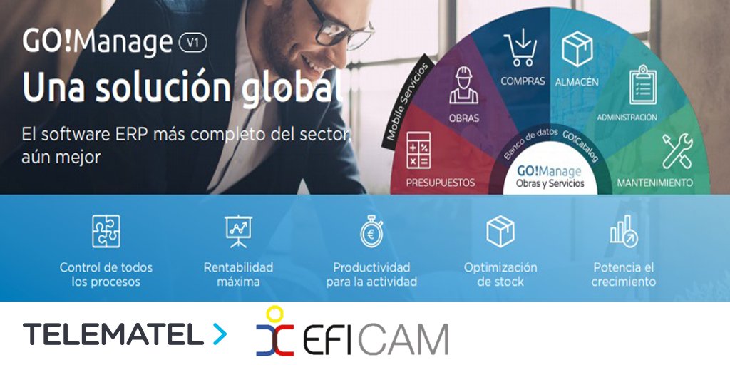 telematel's tweet photo. Ya tenemos todo preparado para @Eficam, pásate por el stand C26 y descubre una nueva manera de gestionar tu negocio con #GoManage y #MobileServicios. ¡Apúntate aquí a nuestras presentaciones! https://t.co/zAwb43Kbrd https://t.co/9IUb21bfSl