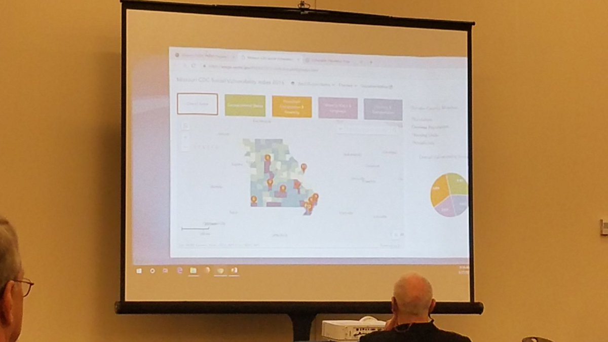 SPARC_IL's tweet image. Attending a @prepsummit session on how our neighbors in Missouri plan for impacts of earthquakes on vulnerable populations. They use PHEP funds to maintain a cool Missouri PHEP GeoPlatform, with GIS data needed for such planning. #Prep19