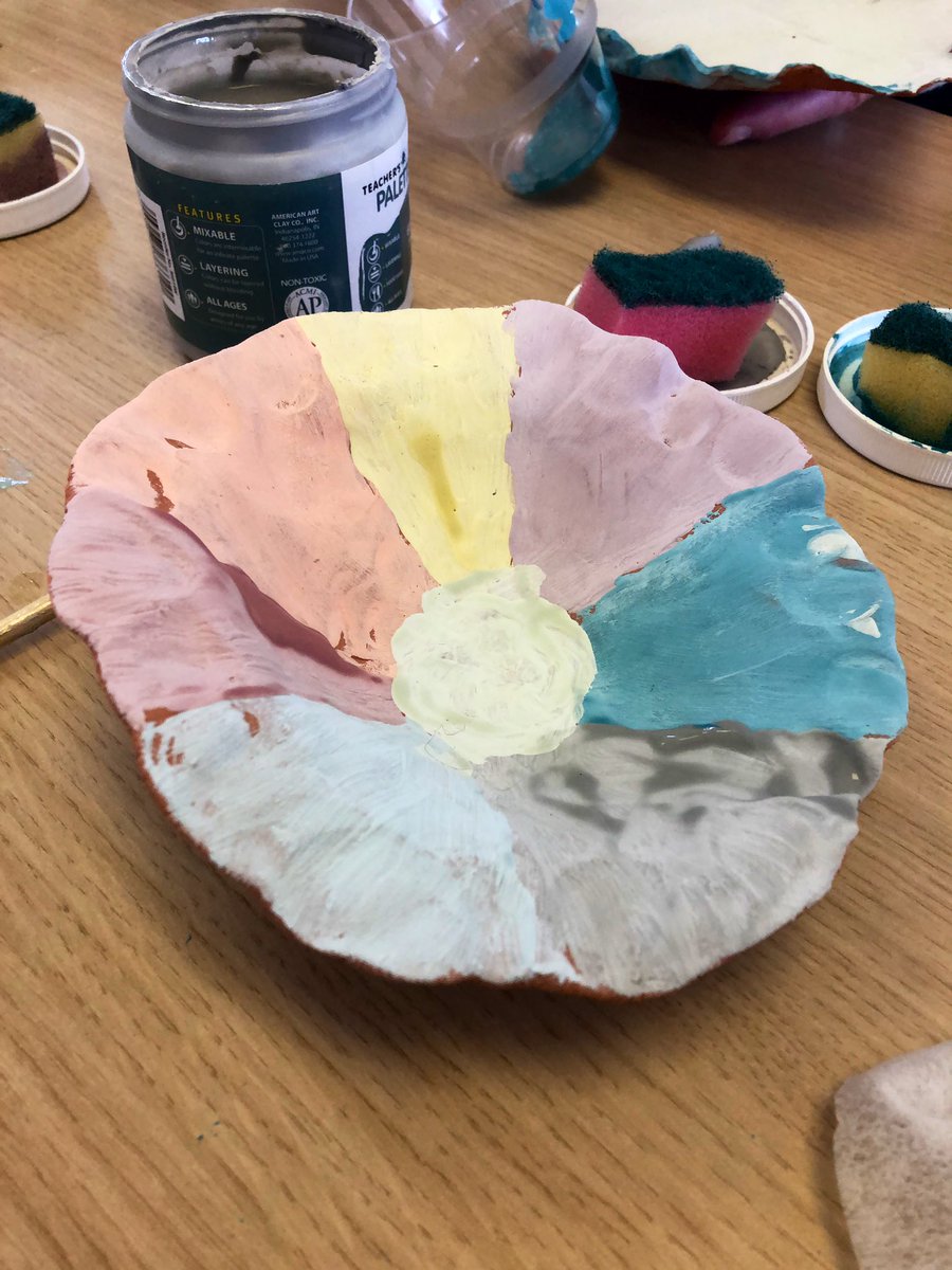 HOPLiverpool's tweet photo. Another great morning spent with the @MyClubmoor gang. Today we were glazing the ceramics we made last month. Looking forward to seeing the final results at the celebration! https://t.co/HmWUddZHlE