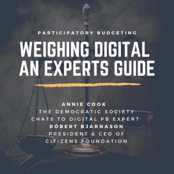 DemsocScotland's tweet image. Make sure you listen to the final episode in Weighing Digital, An Expert's Guide! buff.ly/2U0O7yR  @_AnnieCook_ chats to Róbert Bjarnason, President & CEO @Citizensfoundation about PB, digital & beyond; @pb_scotland @CommEmpower #digitalPB #expertsguide