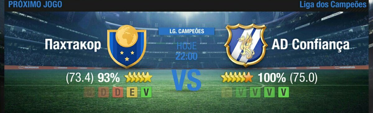 ConfiancaAd's tweet photo. Hoje tem o jogo de Volta pela Champions, o qual já sabemos o Adversário! Pratis FC, que perdeu a Copa para History FC então vem com tudo em busca do Título, na Liga o Pratis FC lidera isolado! https://t.co/H55e72k3BQ