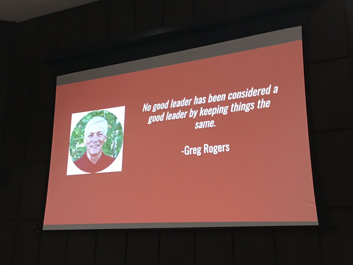 MikeCLeadership's tweet photo. “No good leader has ever been considered a good leader by keeping things the same!” -Greg Rogers. I applaud all the grade 10 students running for student trustee, all of whom mentioned their passion to make sure the @TCDSB student voice is heard. #CatholicStudentLeadership https://t.co/K486P325ay