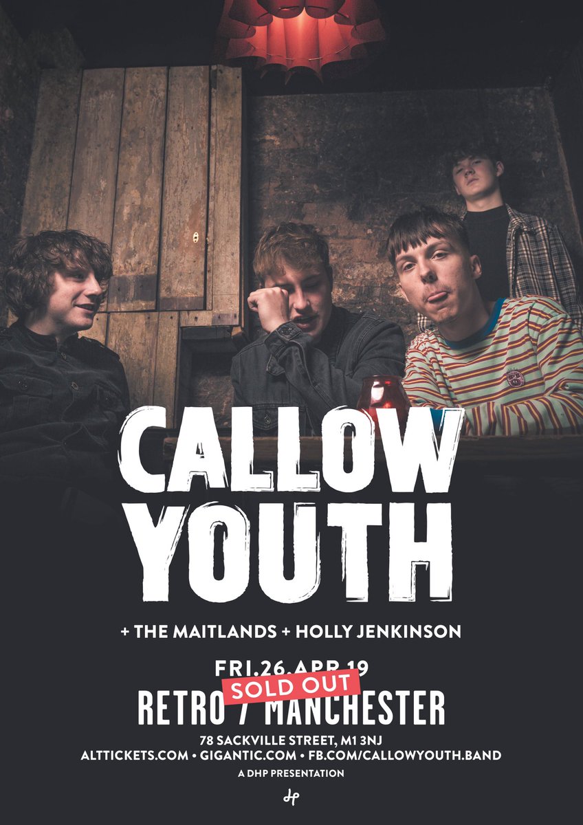 Very happy to announce I’ll be supporting the brilliant <a href="/Callow_Youth/">Callow Youth</a> at their sold out gig at Reto on April 26th along side <a href="/The_Maitlands/">The Maitlands</a> 

Love this band, keen as a bean!! X