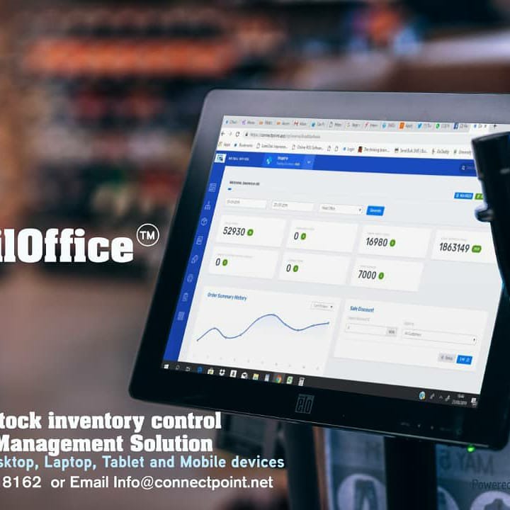 ConnectPoint4's tweet image. RetailOffice our Stock and Inventory management Solution

Available for
 - Supermakets
 - Pharmacy
 - Restaurants
 - Cosmetics
 - Fashion Stores
 - Phone &amp;amp; Accessories
 - Wholesale stores
 - Delivery 
 - Mobile sales
 - Others
Available in cloud and offline option's