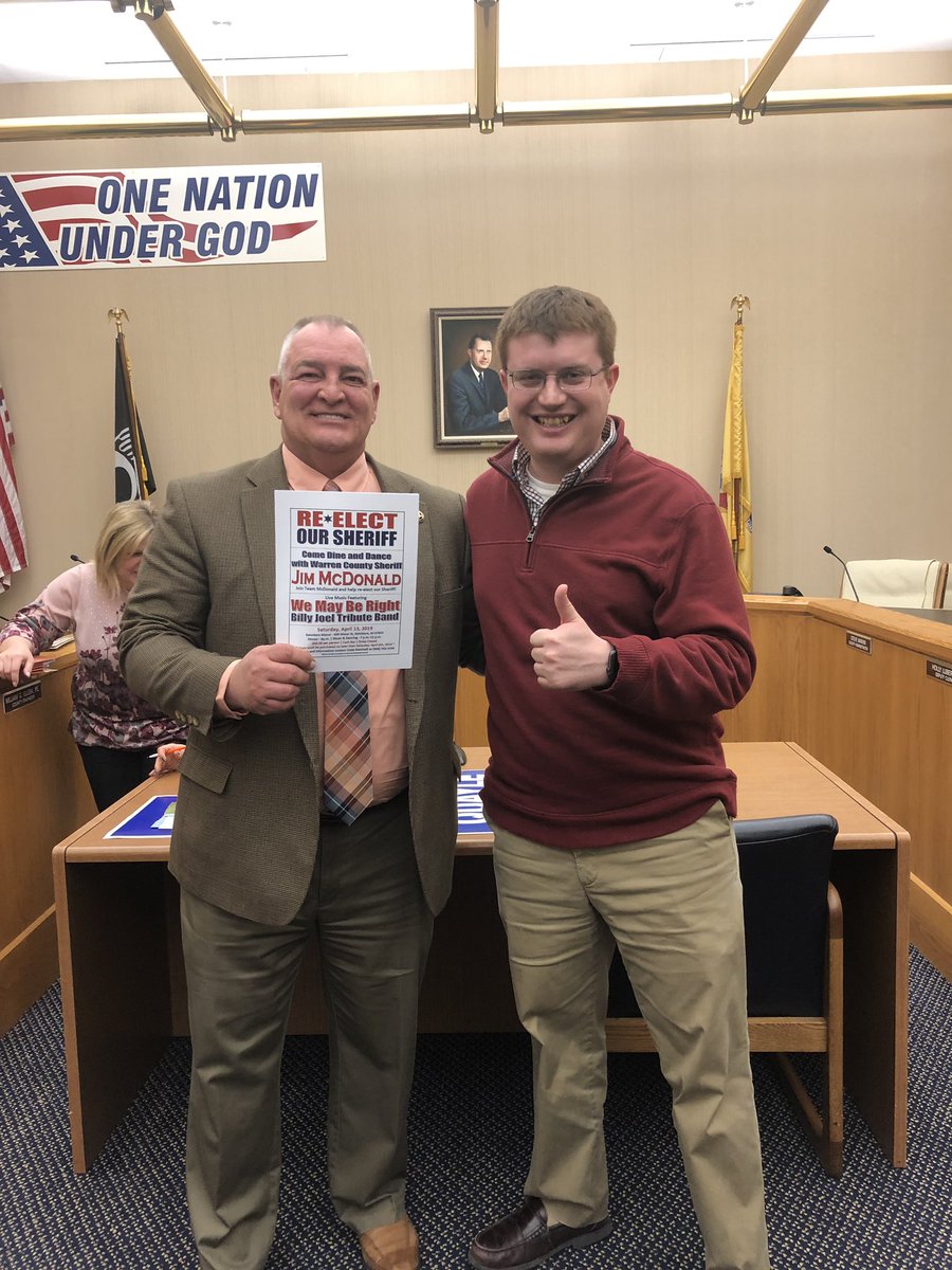 JamesRKernIII's tweet photo. Excellent turnout last night at the @WCGOPNJ meeting. Many important races this year. Remember to attend Sheriff McDonald’s fundraiser with We May Be Right: Billy Joel Tribute band on April 13th! #KeepWarrenRed https://t.co/634hECdyzD