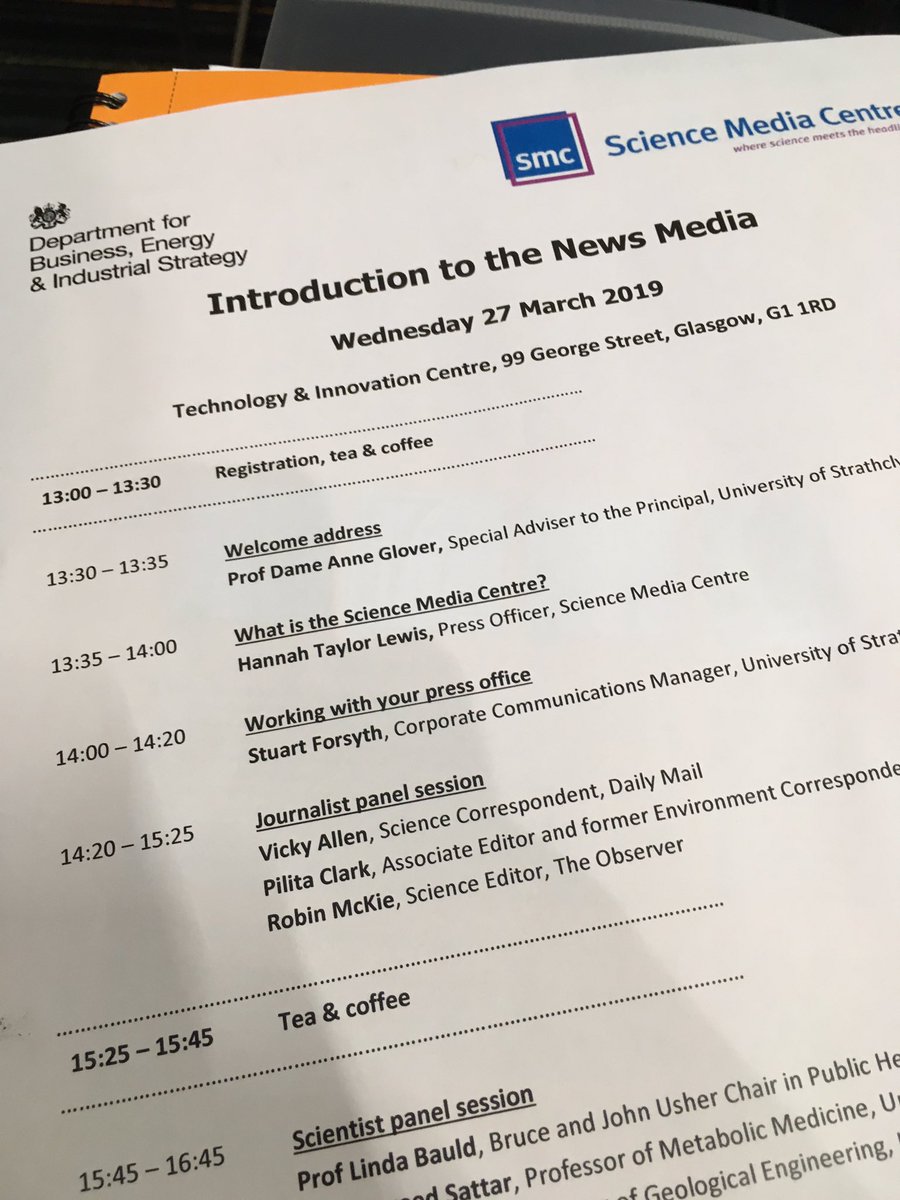 CGEInnovation's tweet photo. Finding out the best ways to engage with the Media about our low carbon innovation research projects at Science Media Centre training in Glasgow today #SMCIntro https://t.co/WzPT5Iay9v