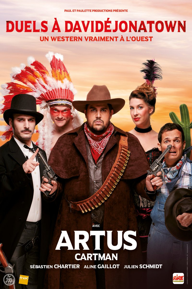 Artus, Cow-boy malicieux, provoque en duels ses adversaires pour un Western explosif, loufoque, et surtout drôlissime!
Pour les decouvrir, rendez-vous ce mercredi 27 Mars à 20H30, à l'occasion du Festival Nord de Rire, pour un soirée hilarante!
<a href="/VictorArtus/">Artus</a> #duelsadavidejonatown