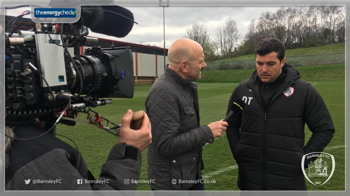 BarnsleyFC's tweet photo. 📺 | @MarkClemmit from @BBCSport has visited the Reds today on the training ground.

Make sure to tune into Football Focus this Saturday at 12pm.

#NotJustAGame | #COYR https://t.co/bgEUHEnsy6