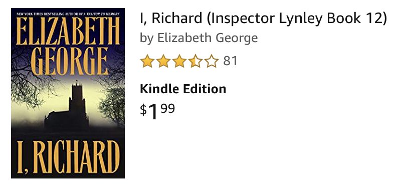 YourBooksDeals's tweet photo. 📖 > I, RICHARD by @JEGeorgeAuthors today only $1.99!

🛍 >> https://t.co/in4zdvzzGR

#novel #reading #book #ebook #kindle #kindlebook #KindleBookDeals #KindleDeals #amazon #HappyWednesday https://t.co/srsIpdrHjh