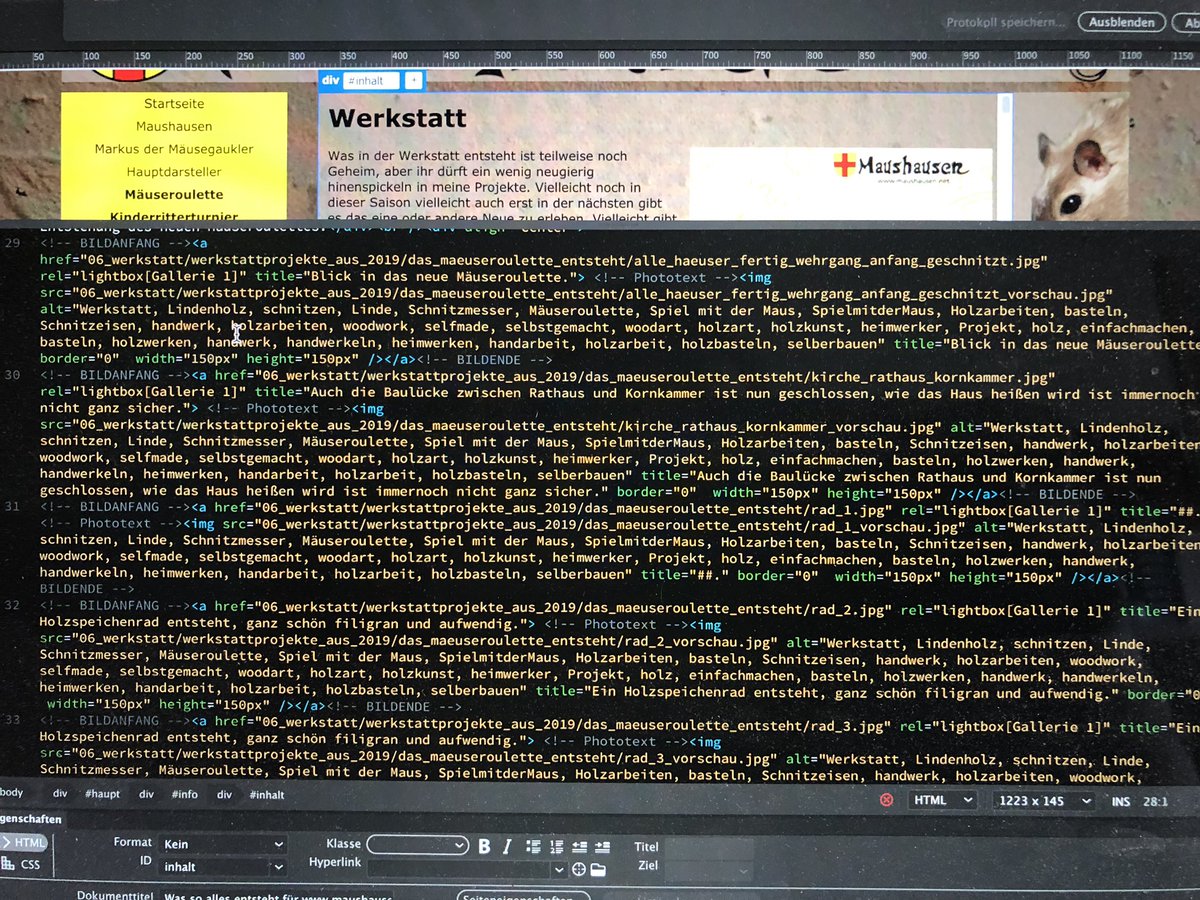 Maushausen's tweet photo. Heute gönne ich meinen Gelenken und Händen eine Schnitzpause Dafür gibt es neue #Photos auf https://t.co/2slsMZByu9
#Dreamweaver #photoshop #css #html #java #javascript #adobe #adobephotoshop #adobedreamweaver #adobecc #creativcloud #spielmitdermaus #Mäuseroulette #Maushausen https://t.co/72NCYH4x6J