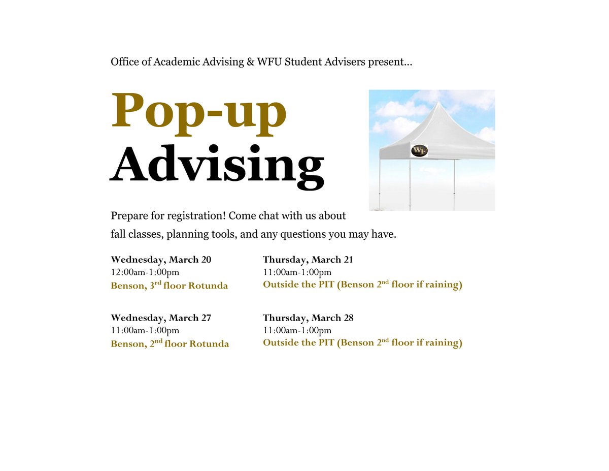 WFU Student Advising tweet media