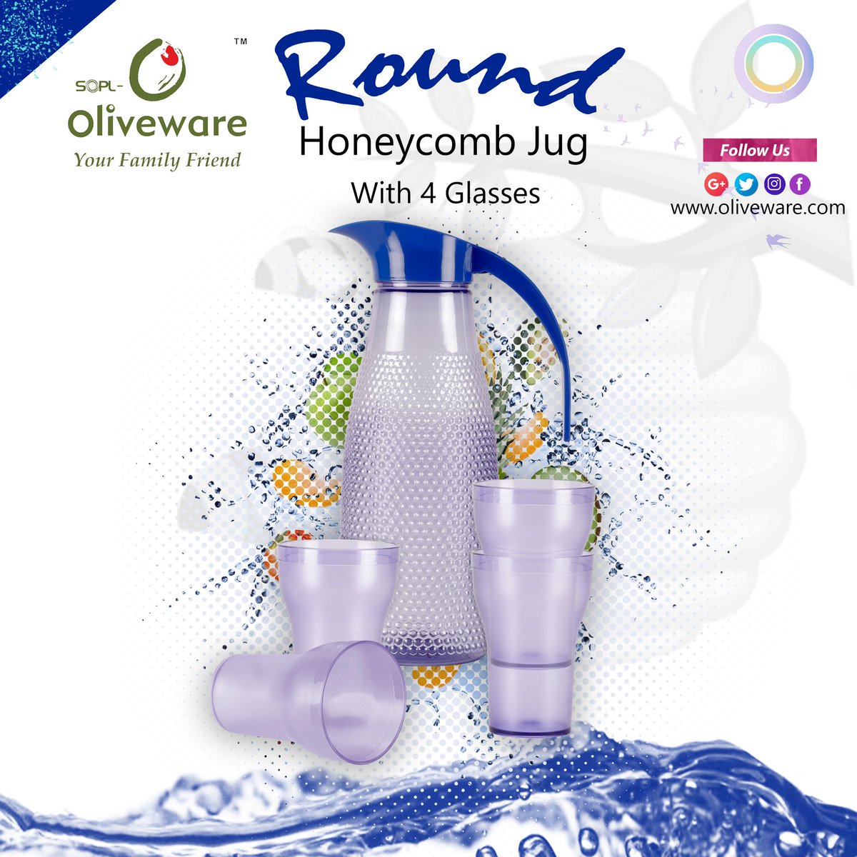 olivewareindia's tweet photo. Introduce your kitchen to Oliveware's sleek and gleaming Round Honeycomb Jug and get a new style for drinking water. 

https://t.co/YW3kQ8psPD

#fitness #waterjug #hydration #waterbottles #waterbottle #office #workout #dailydrink #sports #healthydrink #hydratebottle #oliveware https://t.co/x177uJFTas