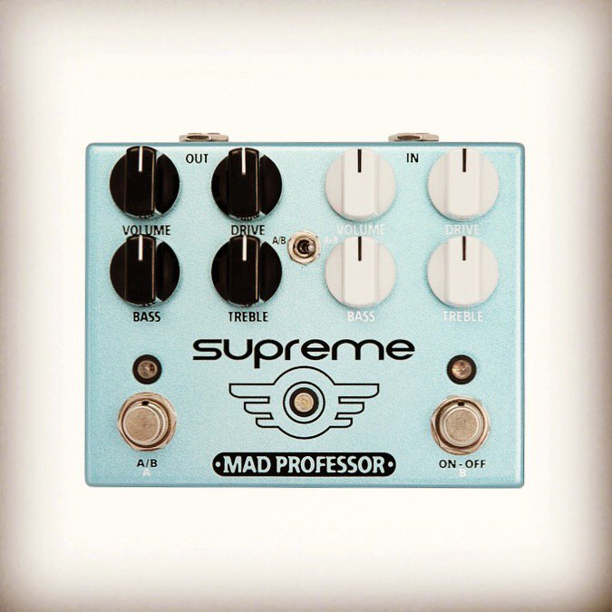 We have been working with tone master Matt Schofield to create the ultimate blues-rock pedal. It came out so good, Matt told we must name it the Supreme. #supremepedal #mattschofield #bluesguitar #guitartone #guitargear #pedalboard #boutiquepedals  #madprofessorpedals