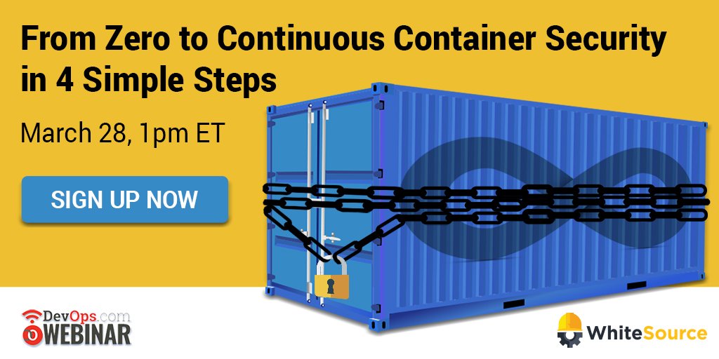 Mend_io's tweet photo. Join us tomorrow for our webinar with @devopsdotcom where we'll be discussing the main security challenges organizations face when using #containers. Sign Up Now:https://t.co/HOnti08096 https://t.co/yp08obGYwg