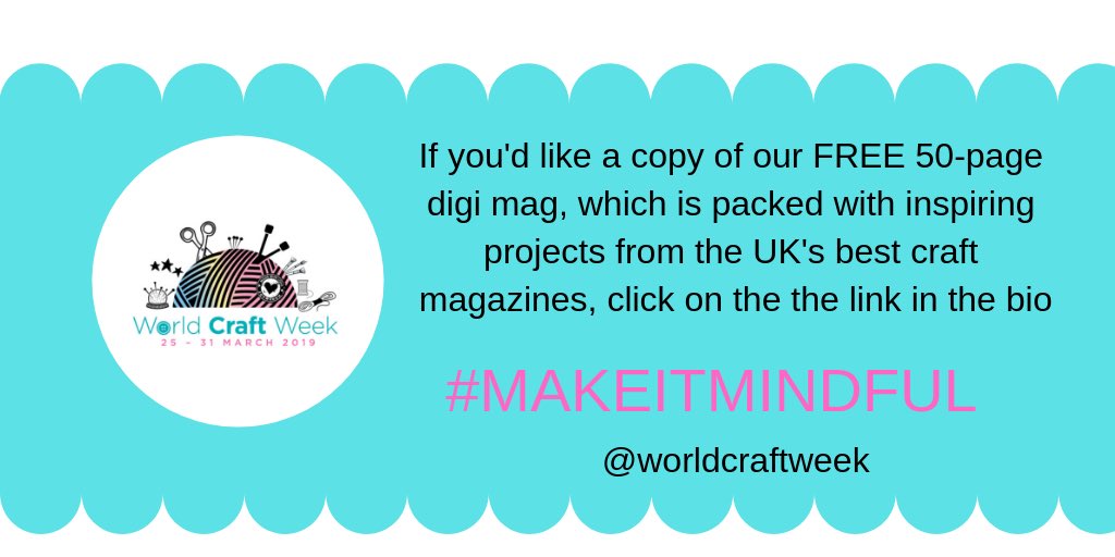immediate_media's tweet image. Get involved with @WorldCraftWeek all of this week by following and joining in on social media with their #MakeItMindful posts and by downloading your free 50-page digi mag packed with inspiring projects! 🌸

#WorldCraftWeek