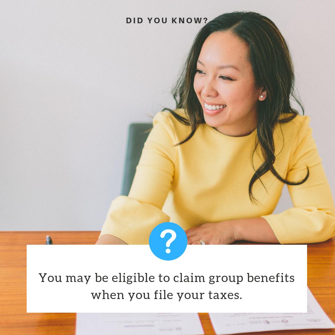 If you are contributing to your employer's group benefits plan, you may be eligible for deduction when you file your taxes. Contact us to review your group benefits plan to confirm your eligibility. 💡 #taxseason #taxtips